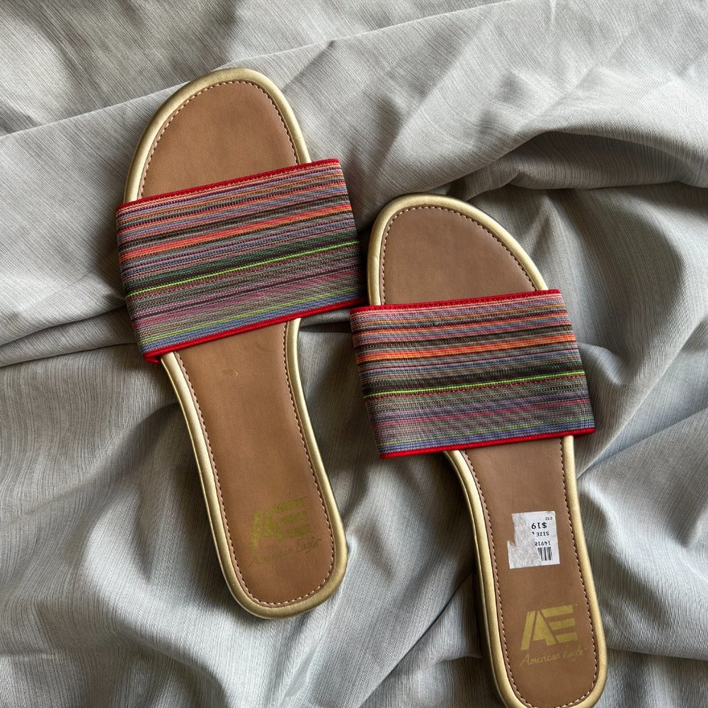 American Eagle Womens Sandals, Size 8 Multicolor